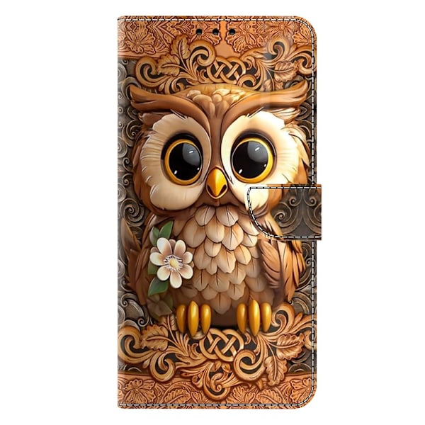 Motorola Moto G55 5G Fodral Läder Uggla