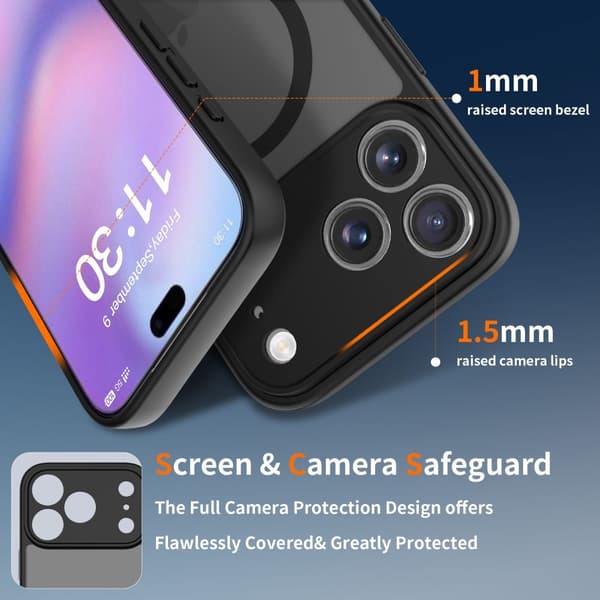 Tech-Protect iPhone 17 Pro Max Skal MagSafe BasicMag Matt Svart