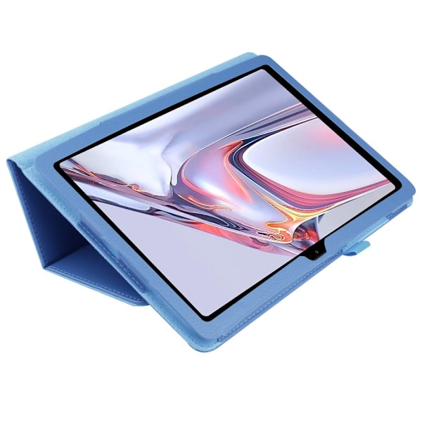 Samsung Galaxy Tab A7 10.4 Fodral Litchi läder Blå Blue Blå