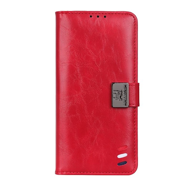 OnePlus 9 - KHAZNEH Tri-Color Läder Fodral - Röd Red Röd