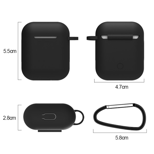 Komplett paket för dina AirPods - Svart Black Svart