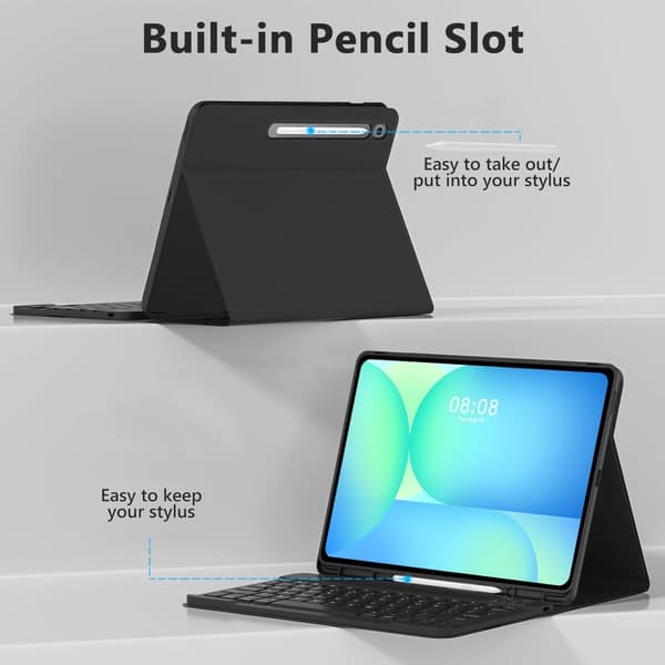 Tech-Protect Galaxy Tab S10 FE Plus Fodral SC Tangentbord Svart