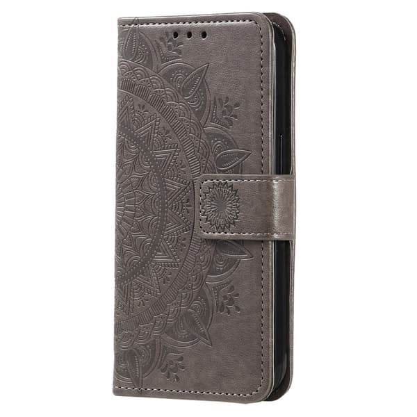 Samsung Galaxy A07 Fodral Mandala Läder Grå