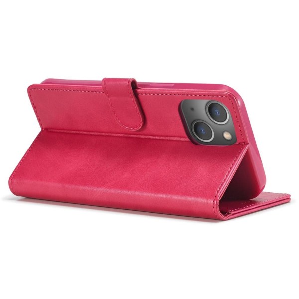 LC.IMEEKE iPhone 15 Plus Fodral Läder Rosa/Röd
