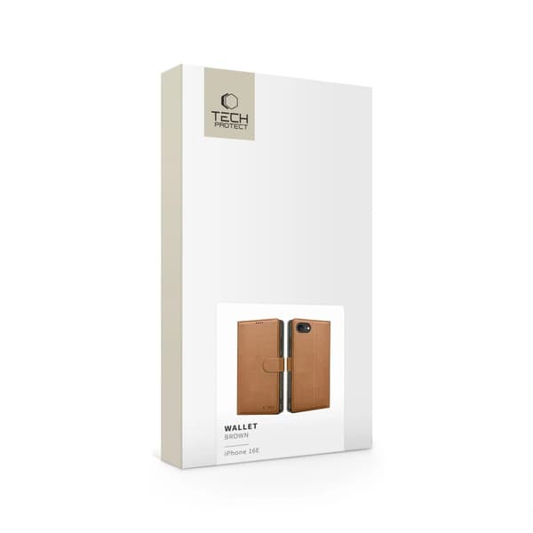 Tech-Protect iPhone 17e / 16e Fodral Läder Brun