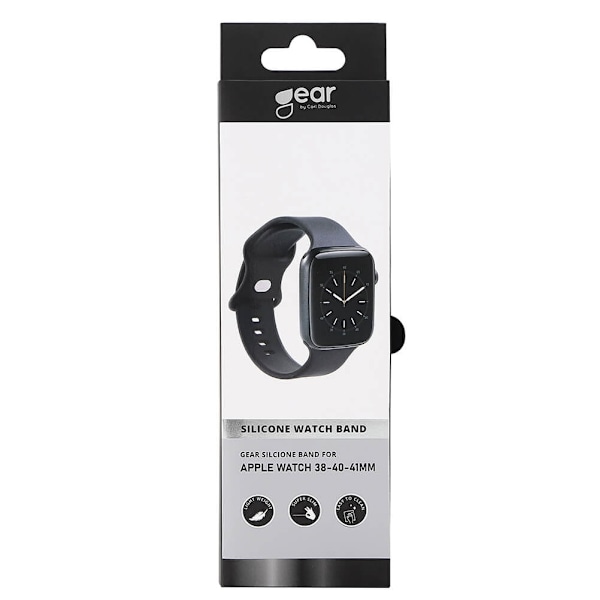 GEAR Klockarmband Silikon Apple Watch 38/40/41 mm Svart