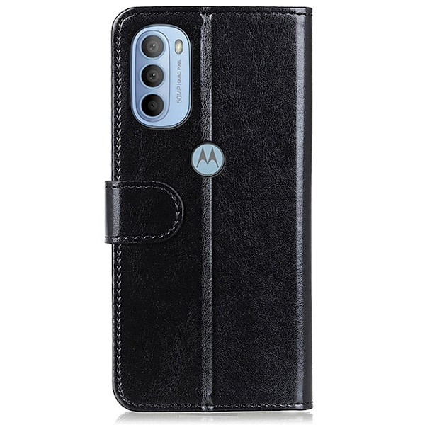 Motorola Moto G31 / G41 Fodral Retro Läder Svart