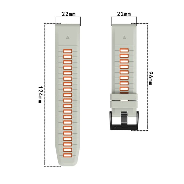 Garmin Fenix 22 mm Armband Quick Release Silikon Svart