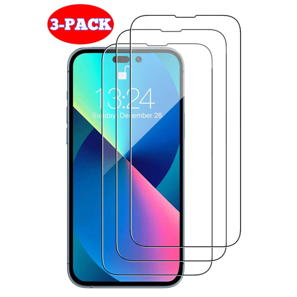 3-PACK - iPhone 14 Pro Skärmskydd i Härdat glas