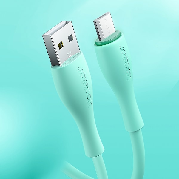 Joyroom 1m 2.4A MicroUSB Snabbladdning Kabel - Grön Grön