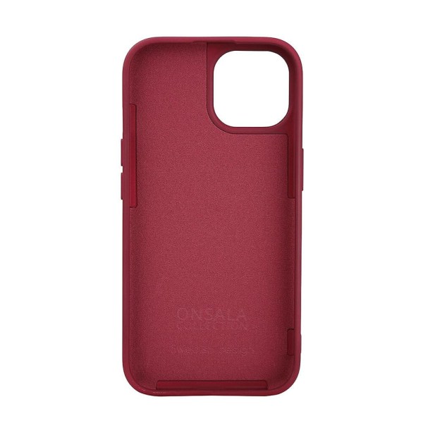 ONSALA iPhone 15 MagSafe Skal Med Silikonyta Mörk Röd