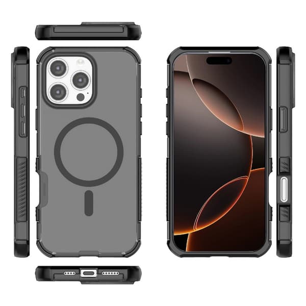 iPhone 16 Pro Skal MagSafe Shockproof Hybrid Svart
