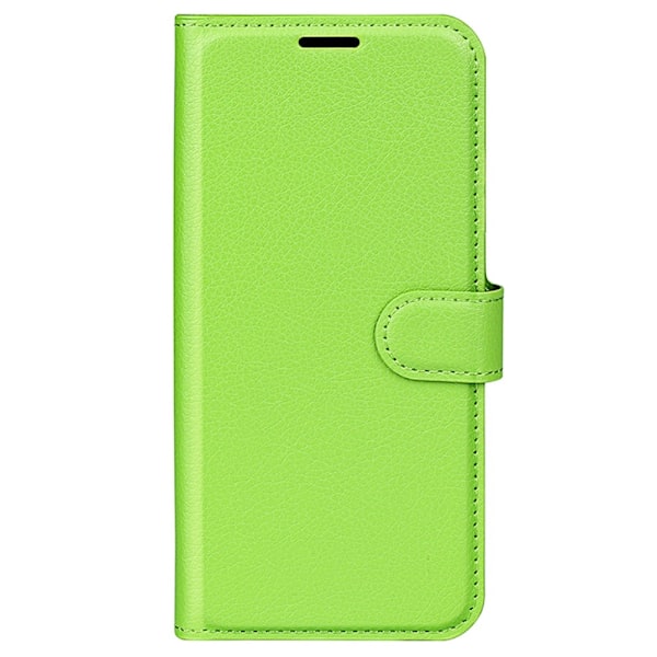 Samsung Galaxy S24 Plus Fodral Litchi Textur Grön