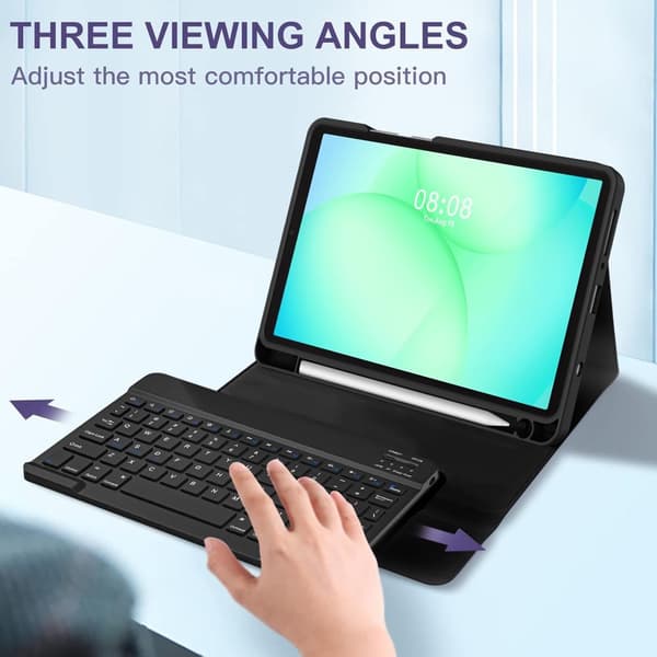 Tech-Protect Galaxy Tab A11/A9 Fodral SC Tangentbord Svart