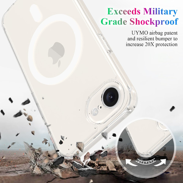 iPhone 16e Skal MagSafe TPU / Akryl Transparent