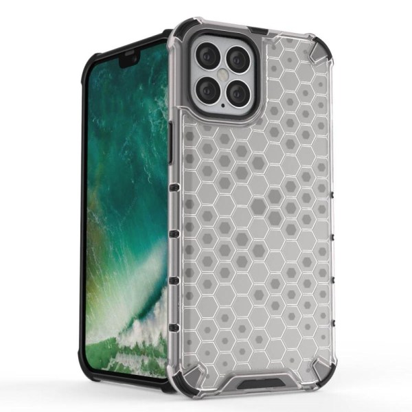 iPhone 12 Pro Max - Armor Honeycomb Textur - Vit White Vit
