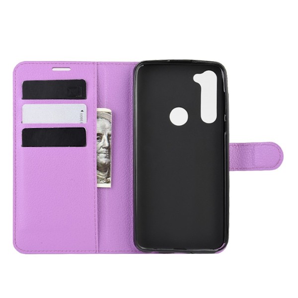 Motorola Moto G Pro - Litchi Plånboksfodral - Lila Purple Lila