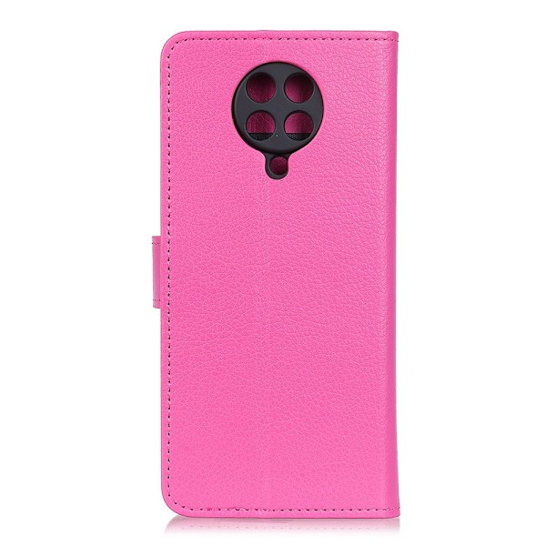 Xiaomi Poco F2 Pro - Litchi Plånboksfodral - Rosa Pink Rosa