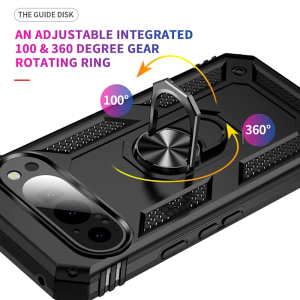 Google Pixel 9/9 Pro Skal Hybrid Armor Skal Svart