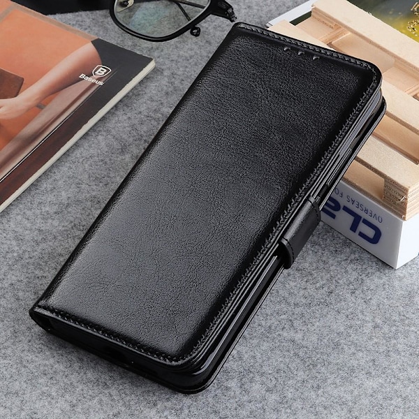 Huawei Y5p - Vintage Plånboksfodral - Svart Black Svart