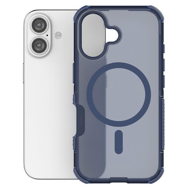 iPhone 16 Skal MagSafe Shockproof Hybrid Blå