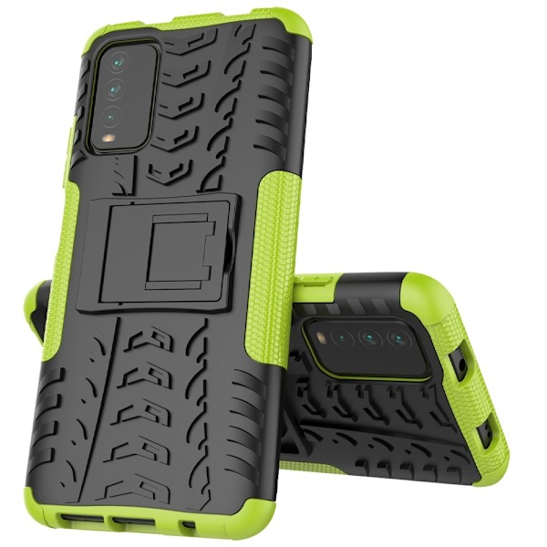 Xiaomi Redmi 9T - Ultimata Stöttåliga Skalet med Stöd - Grön Green Grön