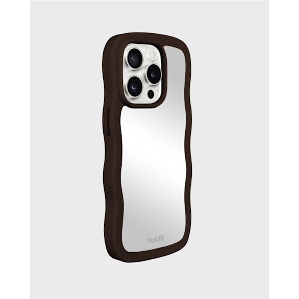 holdit iPhone 14 Pro Skal Wavy Chocolate/Mirror