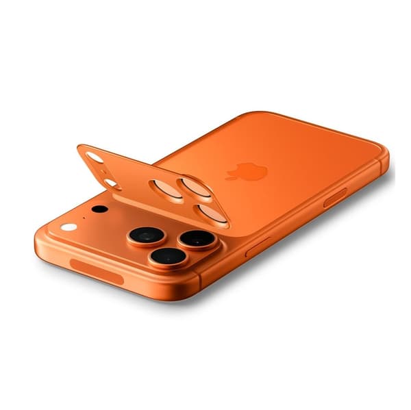 Spigen iPhone 17 Pro Linsskydd Optik Pro GLAS.tR "Ez Fit" Orange