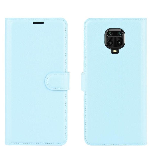 Xiaomi Redmi Note 9 Pro/Note 9S - Litchi Plånboksfodral - Ljus B LightBlue Ljus Blå