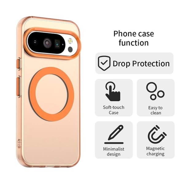 Google Pixel 10 / 10 Pro Skal MagSafe Hybrid Orange
