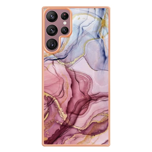 Samsung Galaxy S23 Ultra Skal Marmor TPU Roséguld