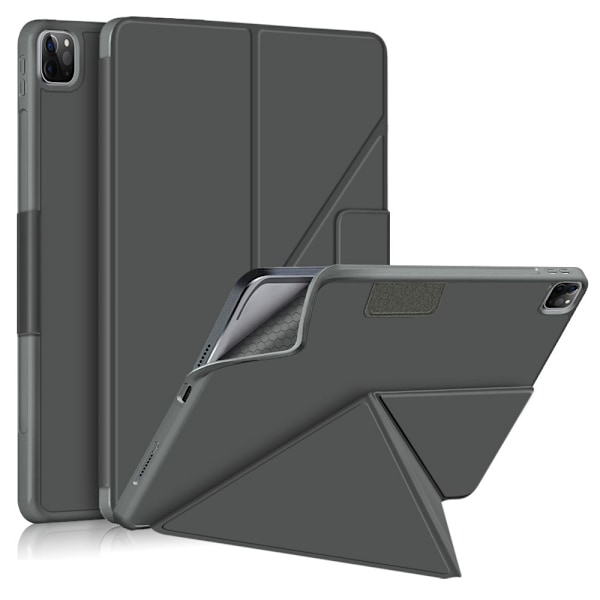 iPad Air 2025-2020 / Pro 11 Fodral Läder Origami Grå grå