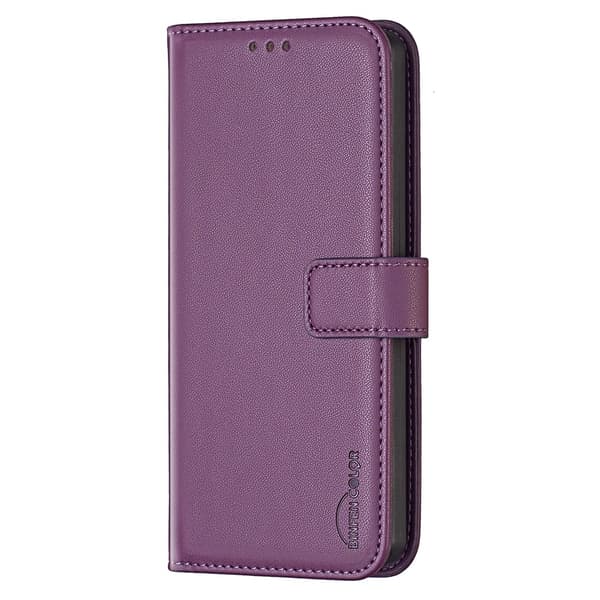 BINFEN iPhone 17 Pro Fodral Läder Mörk Lila