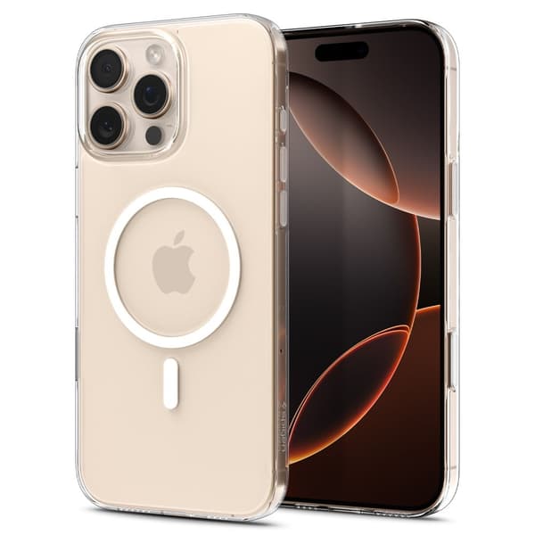 Spigen iPhone 16 Pro Max Skal MagSafe Thin Fit "T" Clear / White