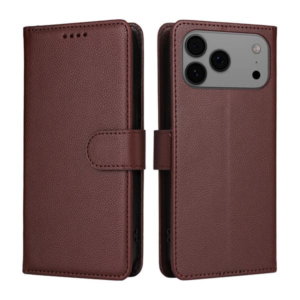 iPhone 18 Pro Max/17 Pro Max Fodral RFID Läder Brun