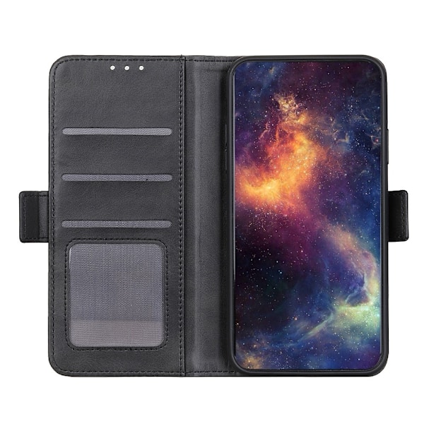 Samsung Galaxy S21 - Plånboksfodral Med Magnetisk Stängning - Svart Black Svart