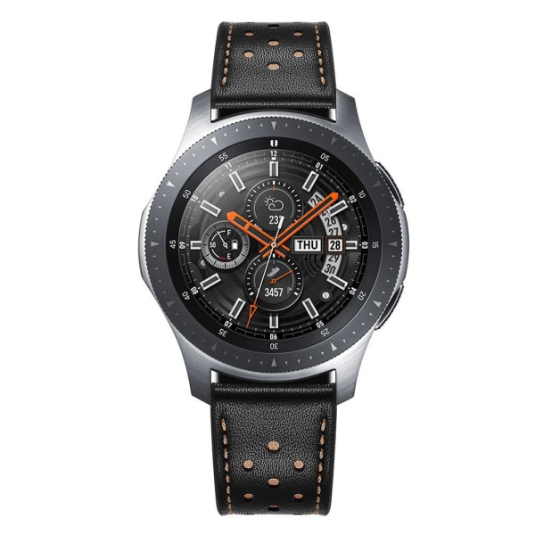 Tech-Protect Äkta Läder Armband Samsung Galaxy Watch 46 mm Svart