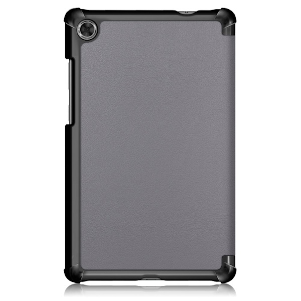 Lenovo Tab M8 2nd Gen (HD) Litchi Tri-Fold Fodral Grå Grey Grå