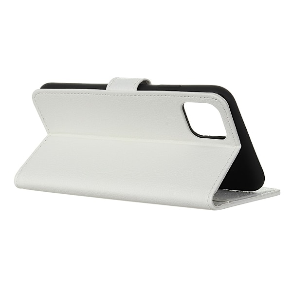 Huawei Y5p - Litchi Plånboksfodral - Vit White Vit
