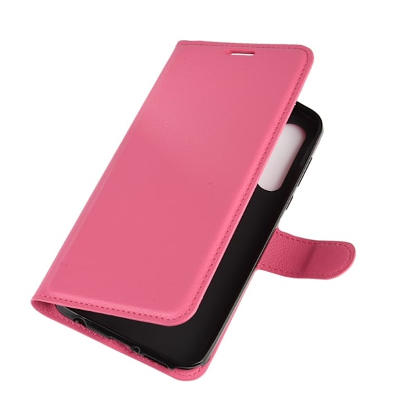 Motorola Moto G Pro - Litchi Plånboksfodral - Rosa Pink Rosa