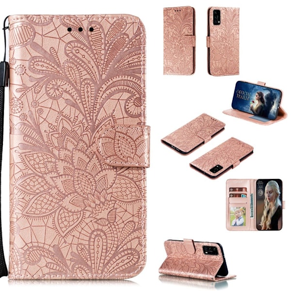 Huawei P40 - Blommigt Mönster - Roséguld Roséguld Roséguld