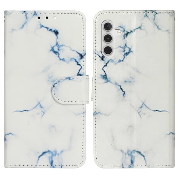 Samsung Galaxy S25 FE Fodral Med Tryck Vit Marmor