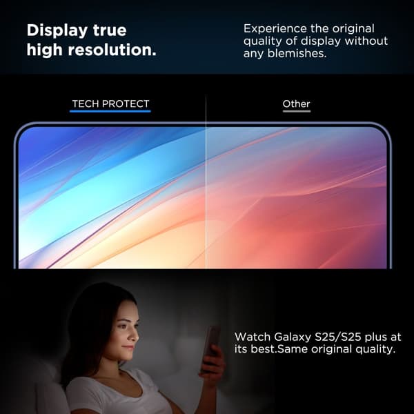 Tech-Protect Galaxy S25 2-PACK Skärmskydd QuickSet+ Härdat Glas