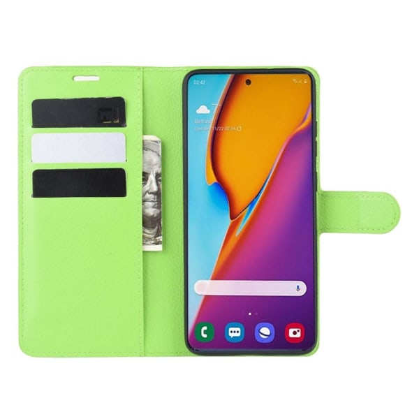 Samsung Galaxy S20 Plus - Litchi Plånboksfodral - Grön Green Grön