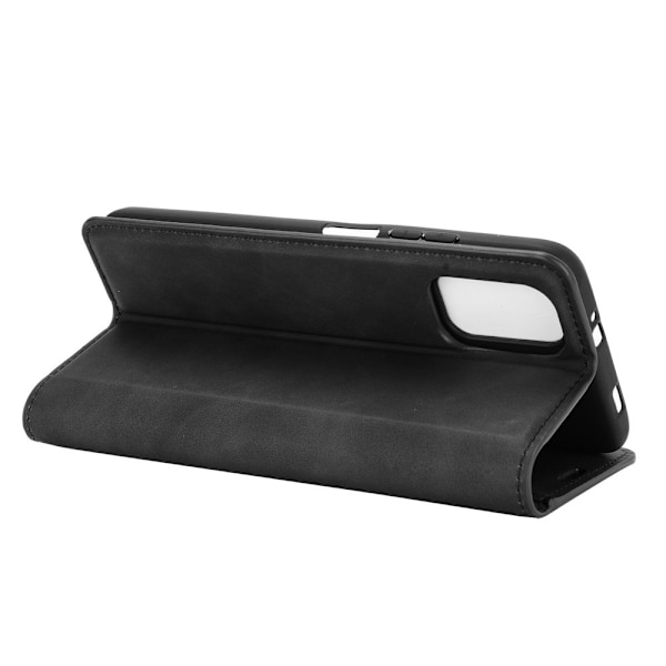 Xiaomi Redmi 9T - Silkeslent Läder Flip Fodral - Svart Black Svart