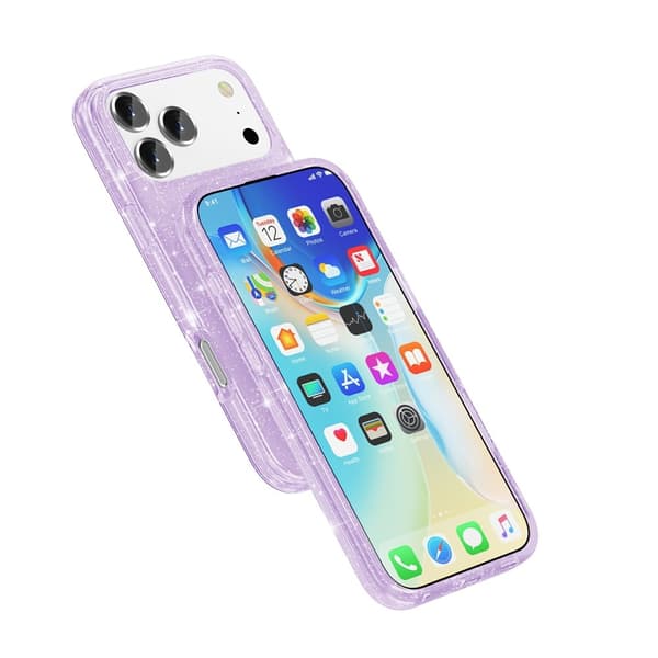 iPhone 17 Pro Max/18 Pro Max Skal Glitter Lila