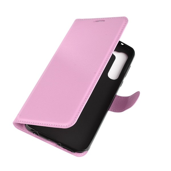 Motorola Moto G Pro - Litchi Plånboksfodral - Ljus Rosa LightPink Ljus Rosa