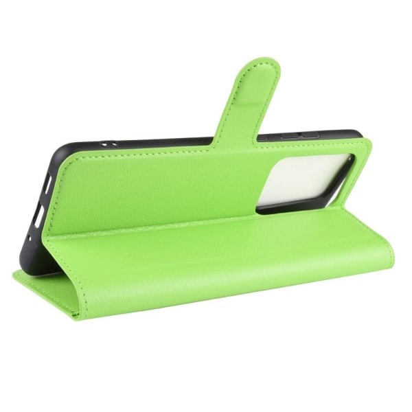 Samsung Galaxy S20 Ultra - Litchi Plånboksfodral - Grön Green Grön