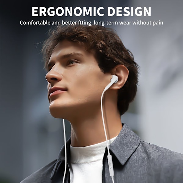 Tech-Protect In-Ear Hörlurar Lightning UltraBoost Vit