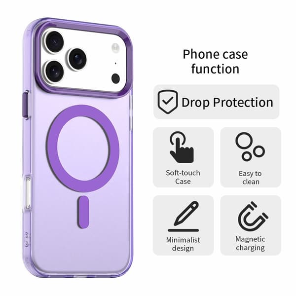 iPhone 17 Pro Max Skal MagSafe Hybrid Lila